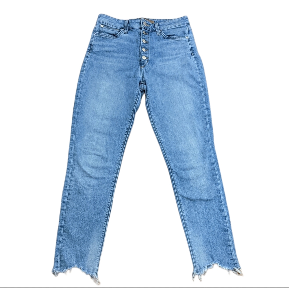 Joe's Jeans High-Rise Button-Fly Light Blue Denim Jeans